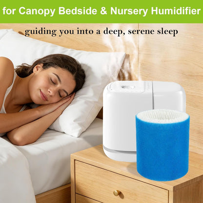 6 Pack Humidifier Filter Replacement 2.0 Compatible with Canopy Bedside Humidifier 2.0 & Nursery Humidifier 2.0, Made with Wood Pulp & Paper, Humidifier Wicking Filter, 6 Week Lifespan (Blue)