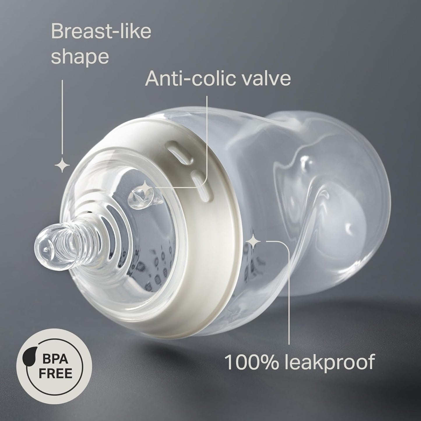 Tommee Tippee Natural Start Anti-Colic 5 oz BPA Free Baby Bottles, 0+ Months, Slow Flow Breast-Like Nipple, Self Sterilizing, Designed for Seamless Transition Between Bottle and Breast, Pack of 4