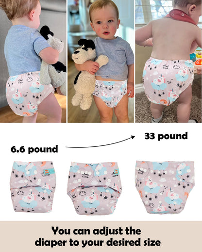 ALVABABY 12pcs Microfiber Inserts,Soft Cloth Diaper Liner,3-Layer Absorbent Inserts,Reusable for Baby Cloth Diapers 12T