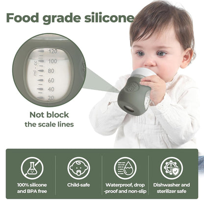 3 Pack Silicone Sleeves for Philips Avent Natural Glass Baby Bottles, Food Grade Silicone Anti Breakage Baby Bottles Holder, Compatible with Philips Avent Glass Natural Baby Bottle 8oz