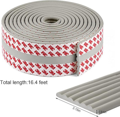 Baby Proofing Edge Corner Protector, 16.4 ft Edge Guards Padding with 3M Adhesive, Extra-Wide Soft Rubber Foam Padding, Furniture,Sharp Edge Safety Corner Edge Bumper Guard-Gray