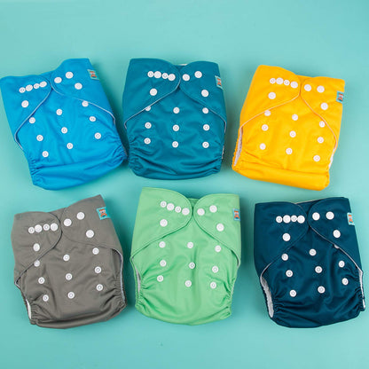 ALVABABY 12pcs Microfiber Inserts,Soft Cloth Diaper Liner,3-Layer Absorbent Inserts,Reusable for Baby Cloth Diapers 12T