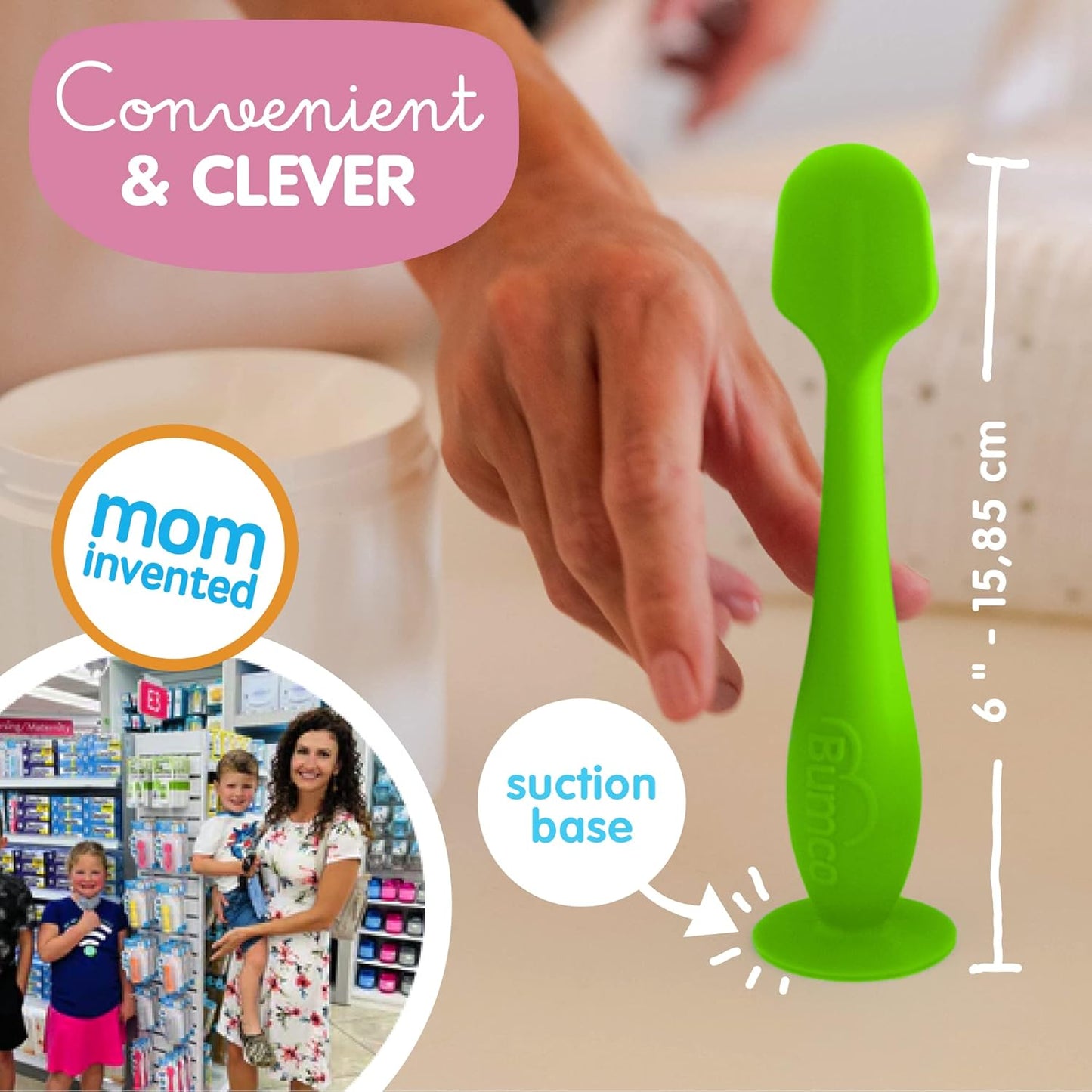 Bumco Diaper Cream Spatula - BPA-Free Diaper Bag Essentials, Soft Butt Spatula Baby, Mom-Invented Butt Paste Spatula, Bumco Diaper Cream Spatula, Flexible Diaper Cream Applicator, Baby Bum Brush
