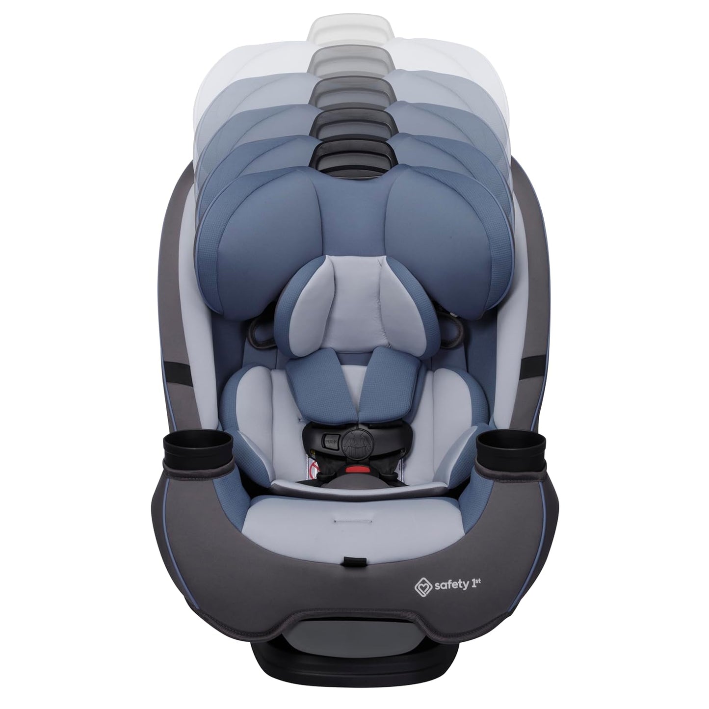 Safety 1st Grow and Go All-in-One Slim Convertible Car Seat, Rear Facing, 5-40 lbs, Forward Facing (30–65 lbs), High Back Booster Seat 40-100 pounds, Alaskan Blue