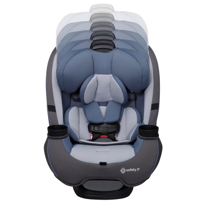 Safety 1st Grow and Go All-in-One Slim Convertible Car Seat, Rear Facing, 5-40 lbs, Forward Facing (30–65 lbs), High Back Booster Seat 40-100 pounds, Alaskan Blue