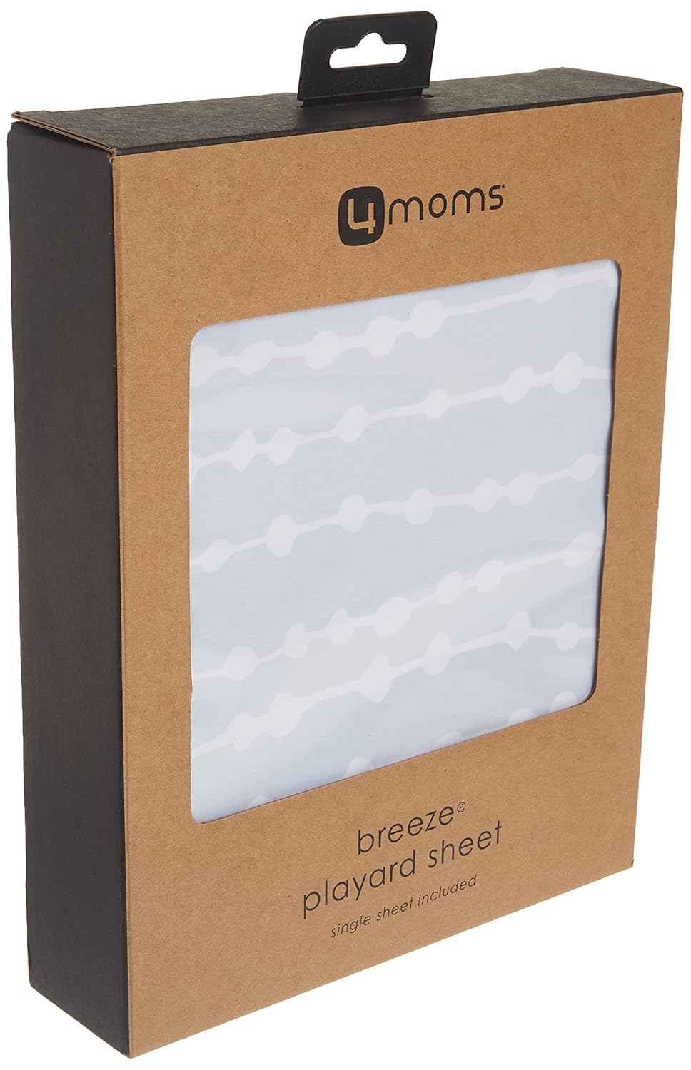 4moms Breeze Playard Sheets, Machine Washable, Soft, Plush, Waterproof Fabric, Grey Beads
