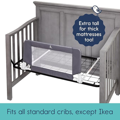 Hiccapop Convertible Crib Bed Rail for Toddlers, Crib Rail Guard with Reinforced Anchor Safety