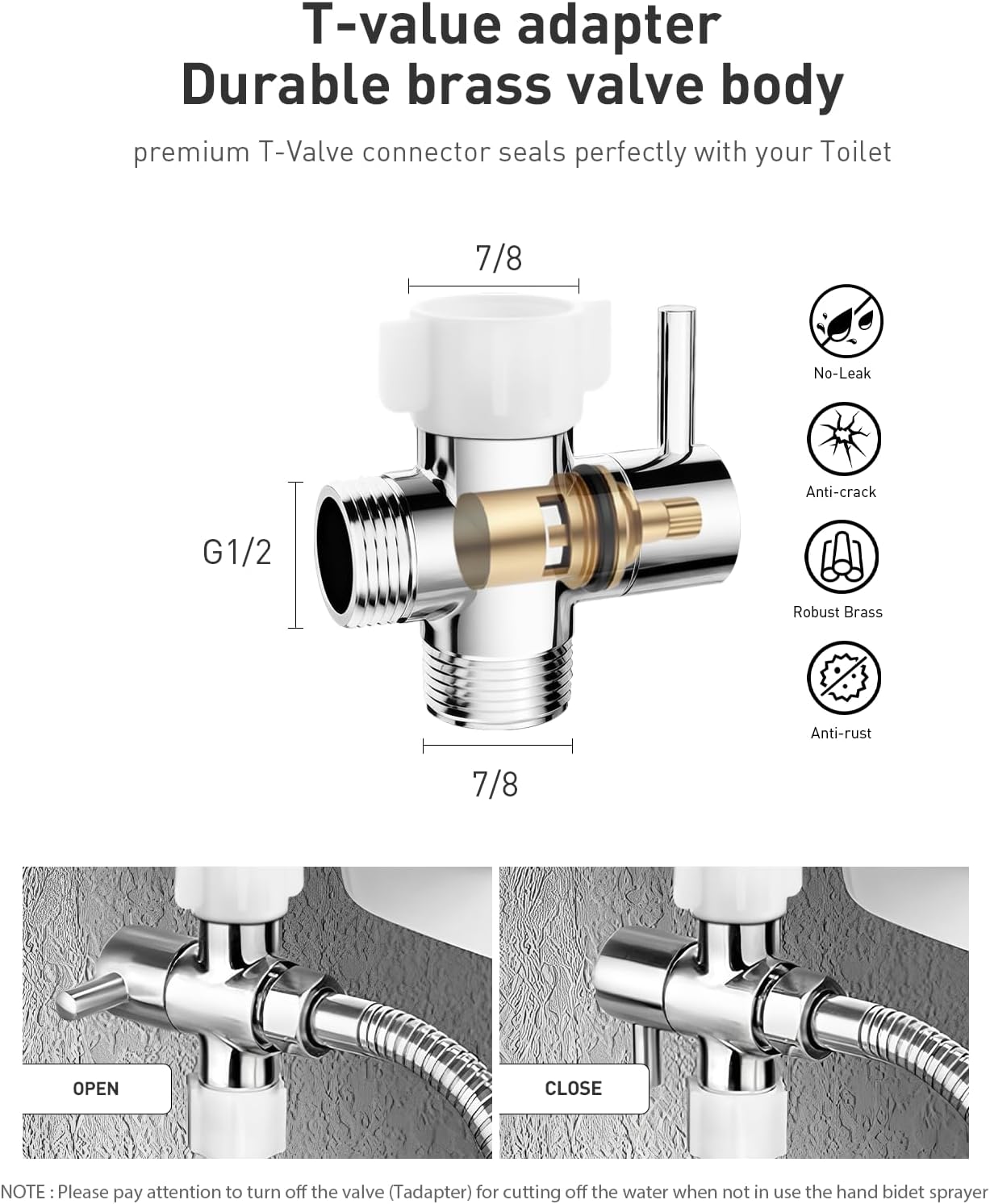 Handheld Toilet Bidet Sprayer for Toilet-Adjustable Water Pressure Control with Bidet Hose for Feminine Wash, Jet Sprayer for Toilet Muslim Shower, Bidet Faucet Cloth Diaper for Baby Wash