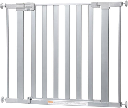 Safety 1st Walk Through Baby Gate with Door, Adjustable Pressure Mount Lift, Dog Gates, Fits 29"-38" Wide, 1-Pack, Silver