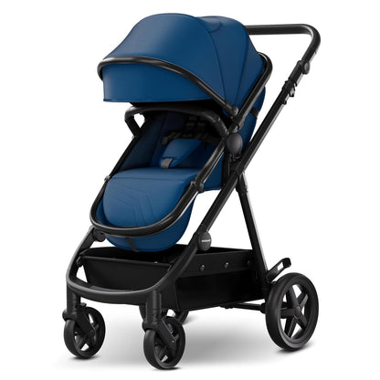 Mompush Meteor2 Baby Stroller 2-in-1 with Newborn Mode, Compatible with Infant Car Seat Adapter Included, Full-Size Bassinet Strollers for Family Outings
