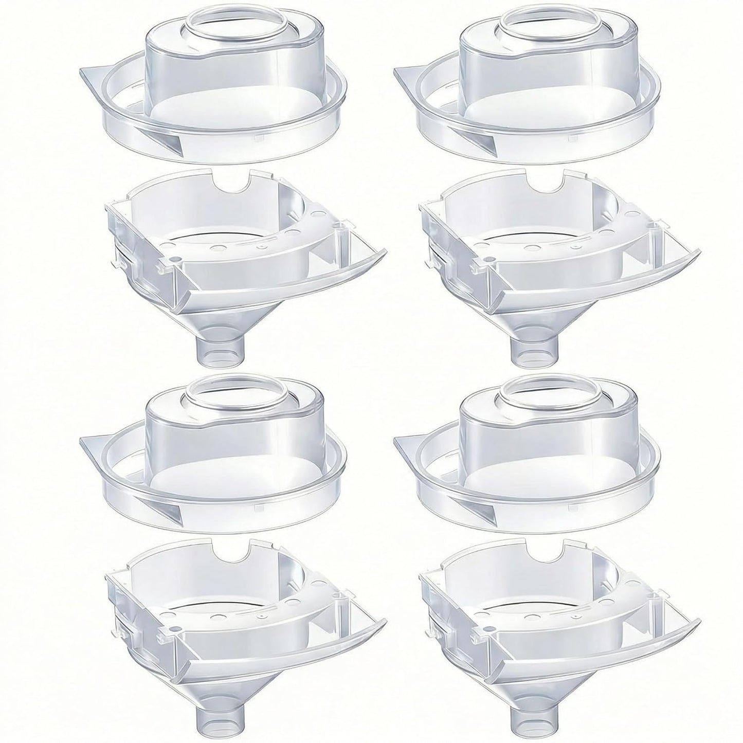 Remerry 1 Set Replacement Funnel Compatible with Baby Brezza Formula Pro Advanced Replacement Parts Funnel and Cover Compatible with Baby Formula Dispenser, Clear, Easy to Use and Clean
