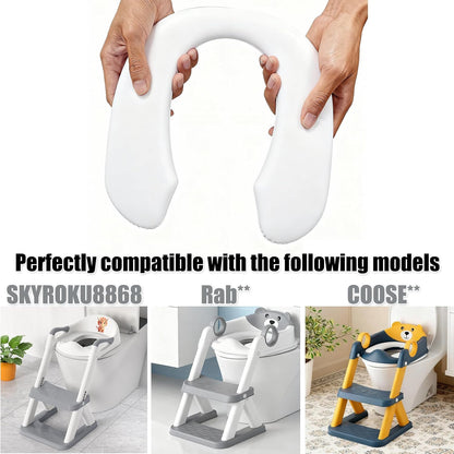 SKYROKU Potty Seat Cushion Replacement - 0.78 inch Thick Soft Padded Toilet Training Seat Cover - Anti-Cold & Comfortable (8838 8839)