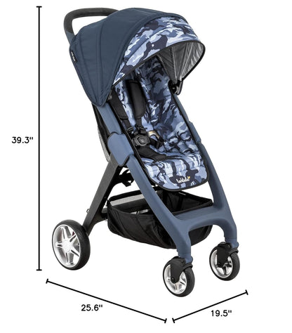 Larktale Chit Chat | Lightweight Compact Stroller for Babies & Toddlers 6 Months & Up | Best Travel Stroller | One-Handed Steering & Easy Fold, Longreef Navy