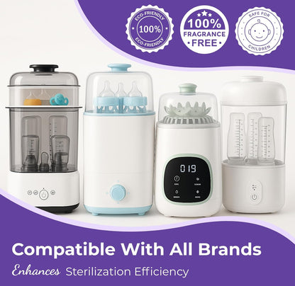 Skyis 48 Descaling Tablets Baby Bottle Washer Cleaner Tablets Compatible with Baby Bottle Washers Baby Bottle Sterilizers Warmers and Formula Makers Effective Cleaner for Limescale and Residue