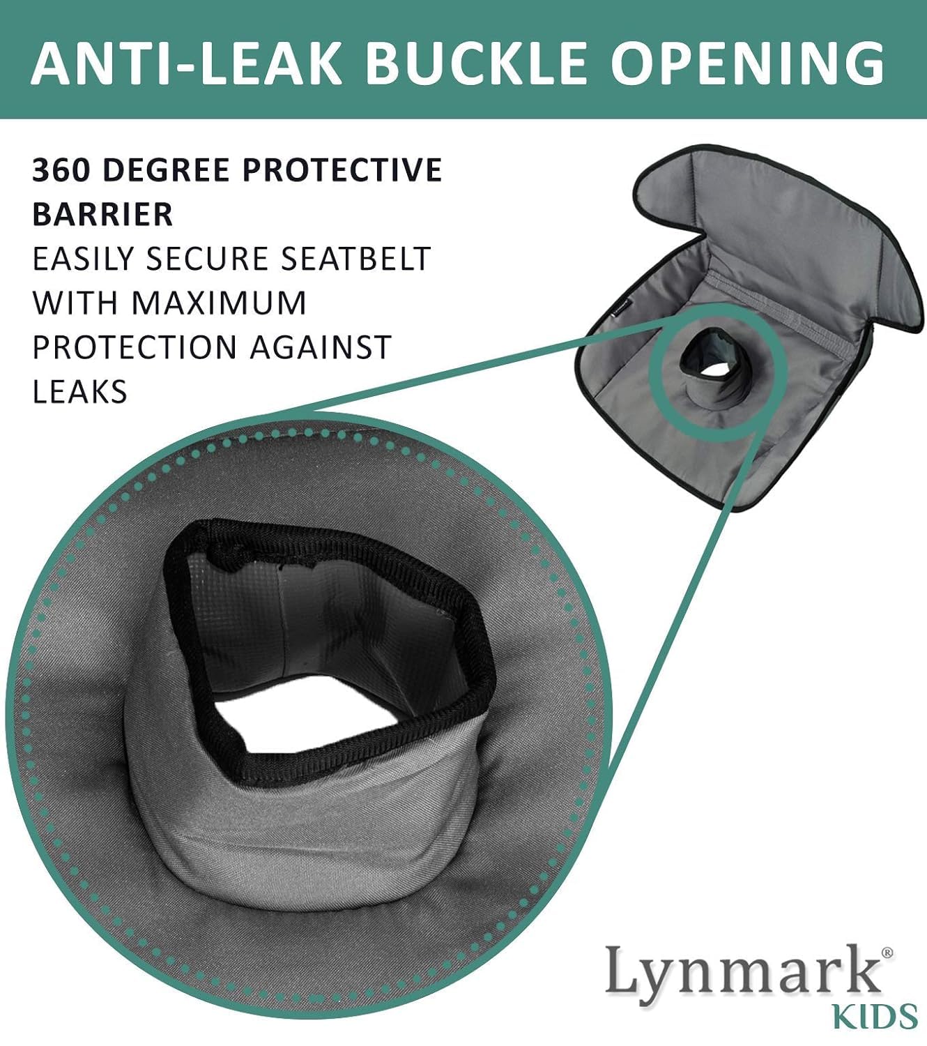 Lynmark® 2x Potty Training Car Seat Protector Cover - Waterproof Soft Piddle Pads for Toddlers and Baby Carseat - Travel-Friendly Universal Washable Liner Mat for Spills, Nappy Leaks, Accidents - Grey
