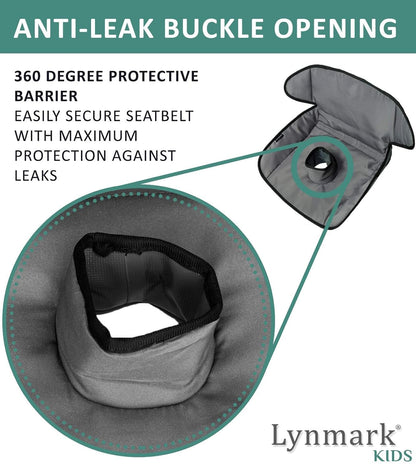 Lynmark® 2x Potty Training Car Seat Protector Cover - Waterproof Soft Piddle Pads for Toddlers and Baby Carseat - Travel-Friendly Universal Washable Liner Mat for Spills, Nappy Leaks, Accidents - Grey