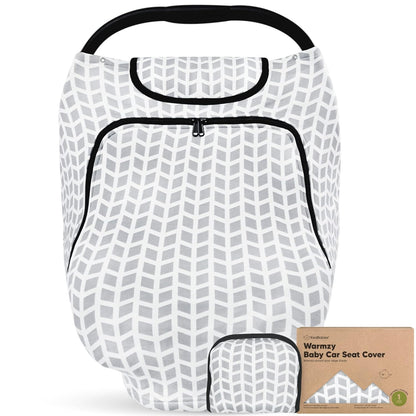 KeaBabies Winter Car Seat Cover Baby, Newborn - Universal Fit Infant Carseat Covers Baby Girl, Boy, Breathable, Lightweight Blanket, Easy to Use Stroller Canopy, Rain, Wind, Sun Shade (Laurel)
