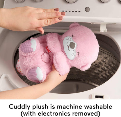 Fisher-Price Baby Toy Soothe ‘n Snuggle Purple Monkey Plush Portable Sound Machine with Breathing Motion & Lights for Newborns Ages 0+ Months