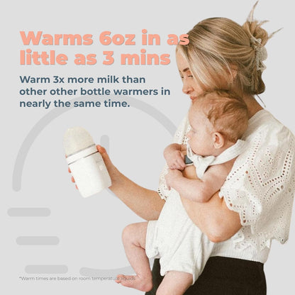 Baby’s Brew Portable Bottle Warmer Pro Set - Dual Heating Modes - Breast Milk, Formula & Water, Leak-Proof, Smart Sensor Technology, BPA-Free, Single Warmer & Formula Dispenser Only | No Adapters