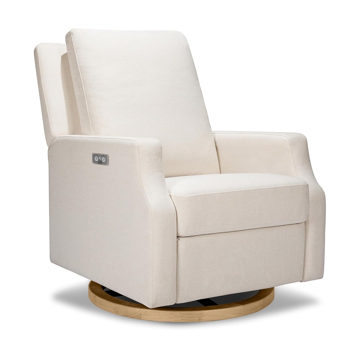 Namesake Crewe Glider Recliner Nursery Chair - GREENGUARD Gold & Certi-PUR US Certified Rocker Recliner - Glider Rocking Chair for Nursery & Living Room - Manual, 360° Swivel, Tan Gingham