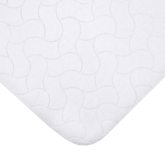 American Baby Company Waterproof Flat Reusable Multi-use Pad Protector, Quilt-Like Multi-use Protective Mattress Pad Cover for Babies, Adults and Pets, White, 18" x 27"