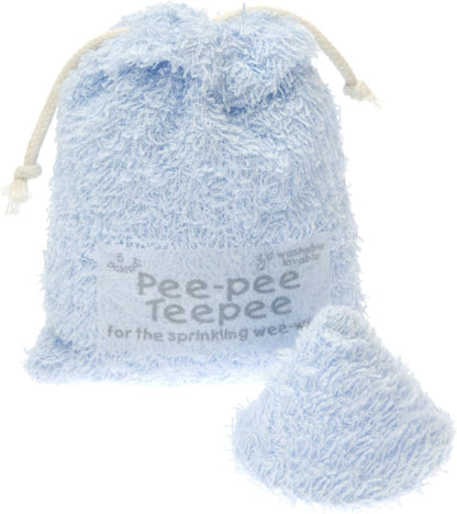 Beba Bean - Pee Pee Teepee for Baby Boy - Reusable & Washable Pee Shield for Diaper Changing - Baby Shower Gifts for Boys - Li’l Monkey Cotton Cloth - Laundry Bag - Set of 5 Covers