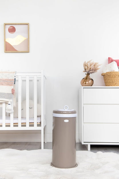 Ubbi Steel Diaper Pail, Odor Locking, No Special Bag Required, Award-Winning, Registry Must-Have, White