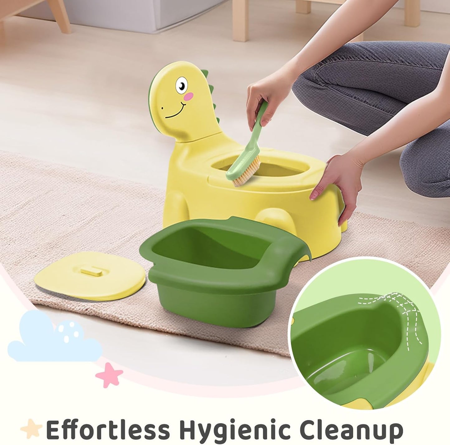Potty Seat Baby Training Chair Boys Girls Toddler Whale Comfortable children 1-5 years old Baby toilet Animal seat with lid back potty trainer (Pink)