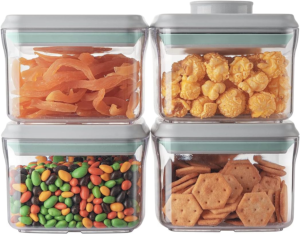 Ankou Formula Container - 1700ml Airtight Formula Dispenser One Button Handy Milk Powder Container BPA-Free Storage Containers with Scoop and Scraper Transparent 730g