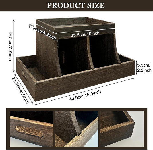 YEXEXINM Diaper Caddy Organizer - Durable Wooden Changing Station Table with Diaper Storage for Wipe Dispenser, Wipe Warmer and Other Diapering Essentials