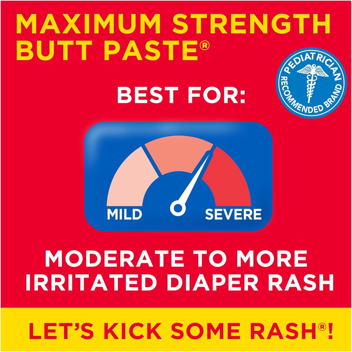 Boudreaux’s Butt Paste Max Strength Diaper Rash Cream for Baby, Ointment With Zinc Oxide, 4 oz Tubes, 3 Pack