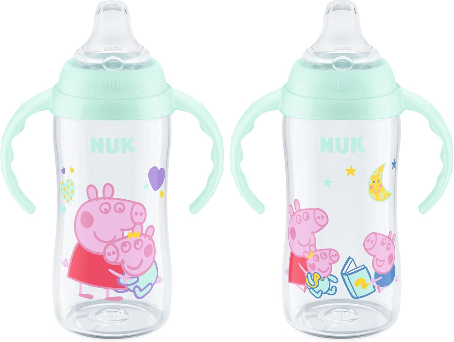 NUK Mickey Mouse Large Learner Cup 10oz 2pk – BPA Free, Spill Proof Sippy Cup