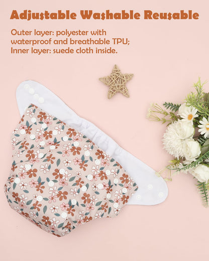 ALVABABY 12pcs Microfiber Inserts,Soft Cloth Diaper Liner,3-Layer Absorbent Inserts,Reusable for Baby Cloth Diapers 12T