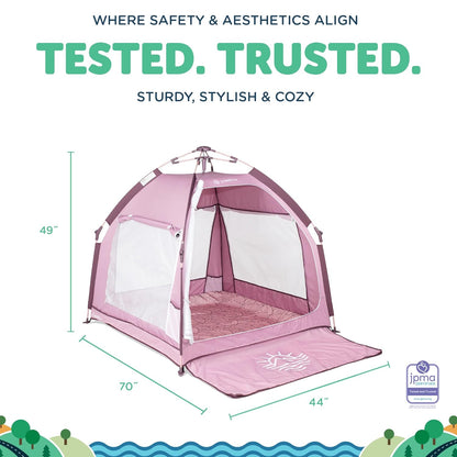 Baby Delight Go with Me Villa Portable Tent and Playard | Kids Tent and Playhouse | Indoor and Outdoor | Green Garden