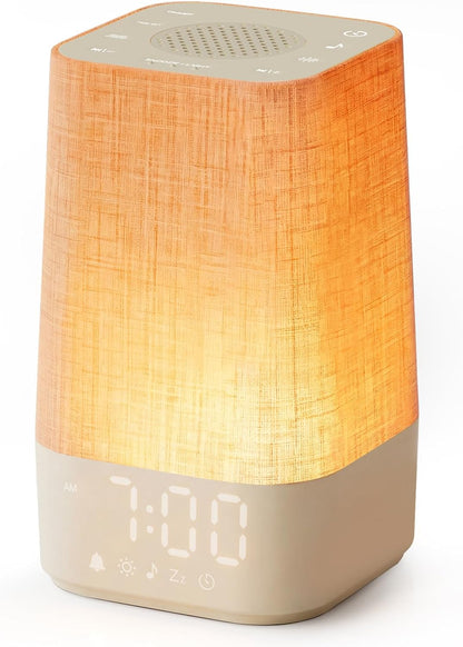 10-60 Mins Simulate Sunrise Alarm Clock: Gentle Wake Up Light Adjustable Brightness, 30 Volume, Bright & Loud Enough for Heavy Sleepers - White Noise Machine with 30 Soothing Sounds, Ease of Use
