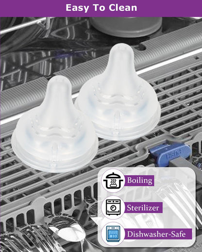 Silicone Nipple for Pigeon Bottle,Size M,Medium Flow Baby Bottle Nipples,3m+ 6 Count
