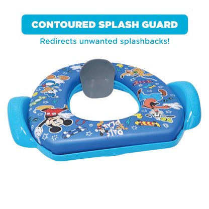 Disney Mickey Mouse "Pals at Play" Soft Potty Seat and Potty Training Seat - Soft Cushion, Baby Potty Training, Safe, Easy to Clean