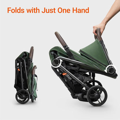 MAMAZING Ultra Air Lightweight Baby Travel Stroller with Carbon Fiber Frame, Compact & Airplane-Friendly, One-Handed Fold, 11.6 lbs, Perfect for Toddlers, Grey