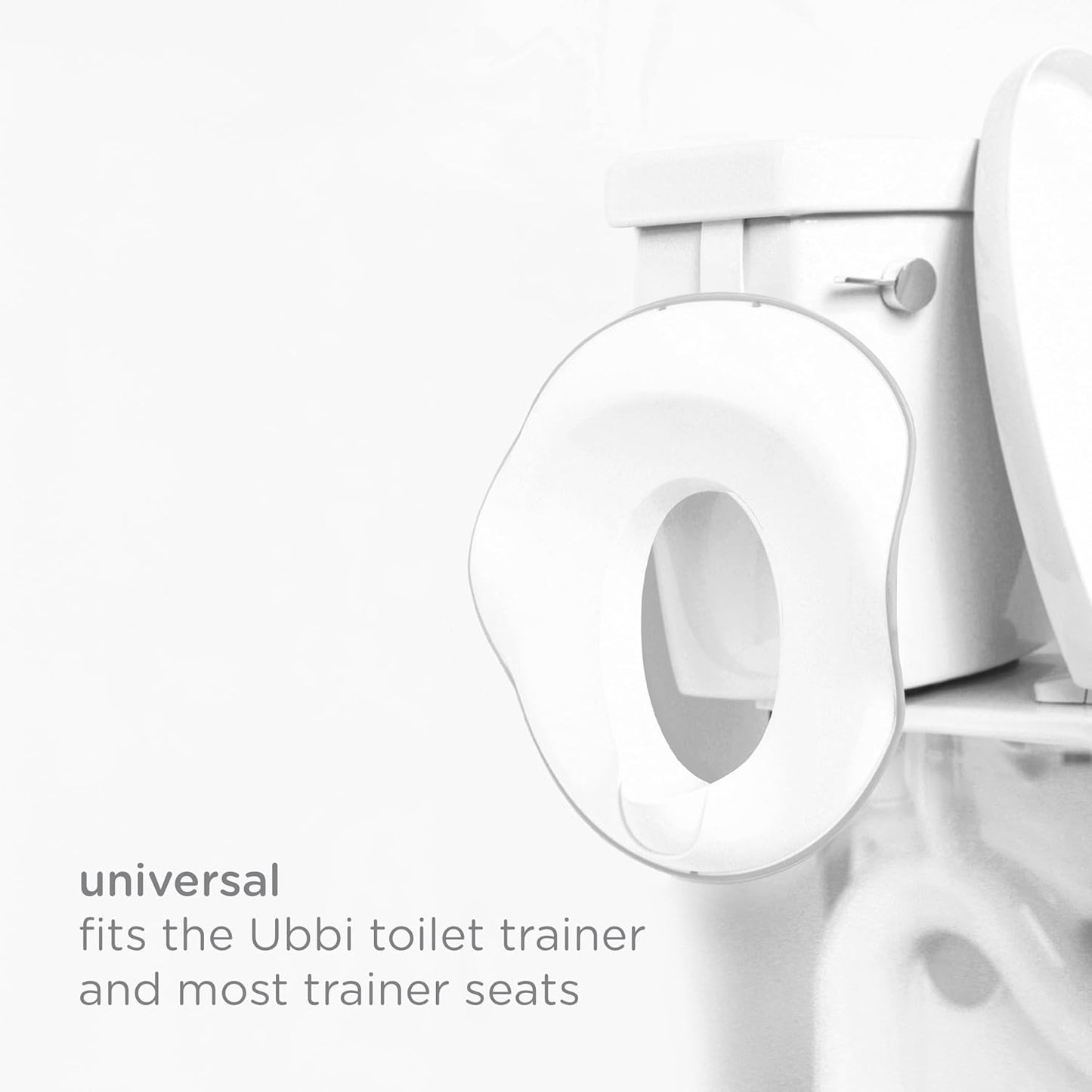 Ubbi Multi-Use Potty and Utility Hook, No Hardware Or Installation Needed, Durable and Sturdy to Hang Over Toilet Tank Or Door, Polypropylene, White