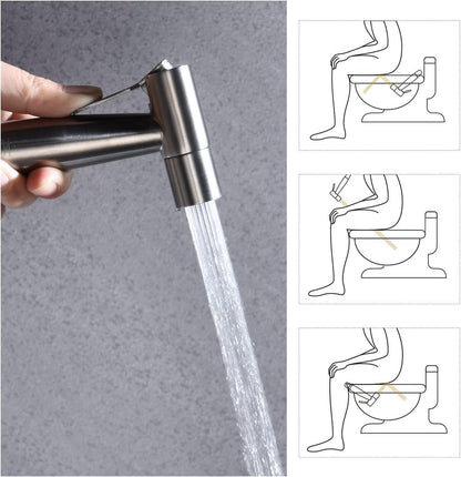Bidet Sprayer for Toilet & Cloth Diaper Sprayer - Handheld Non-Electric Shower Nozzle for Gentle & Thorough Cleaning