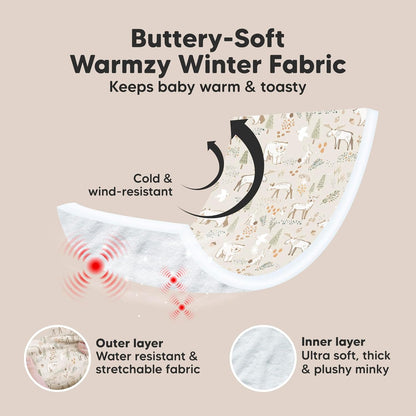 KeaBabies Winter Car Seat Cover Baby, Newborn - Universal Fit Infant Carseat Covers Baby Girl, Boy, Breathable, Lightweight Blanket, Easy to Use Stroller Canopy, Rain, Wind, Sun Shade (Laurel)