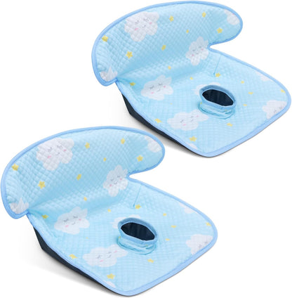 COOLBEBE Infant Car Seat Protector for Potty Training, 2 Pack Dry Waterproof Car Seat Liner Toilet Training for Baby Infant Toddler, Piddle Pads Cover Car Seat Pad for Strollers & Carseat (Grey,2PC)