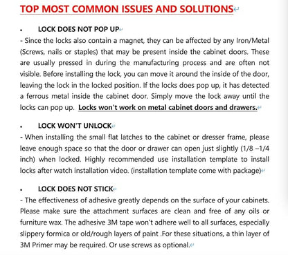 20 Pack Magnetic Cabinet Locks Baby Proofing - Vmaisi Children Proof Cupboard Drawers Latches - Adhesive Easy Installation