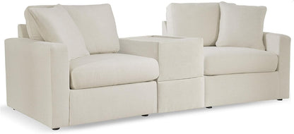 Signature Design by Ashley Modmax Coastal Press-Back Swivel Glider Rocker Recliner with Machine Washable Cover, Hidden Storage Compartments and 2 Bolster Pillows, Beige - Colors A