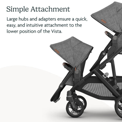 UPPAbaby RumbleSeat V3 Second Lower Seat - Compatible with Vista V2 and Vista V3 - All-Weather Seat + Magnetic Buckle – Adapters Included -Owen (Mocha Mélange)