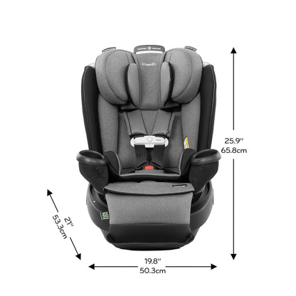 Evenflo Gold Revolve360 Extend All-in-One Rotational Car Seat with SensorSafe (Onyx Black)