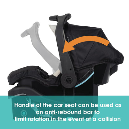 Baby Trend Tango PRO Travel System with Secure-Lift Infant Car Seat, Dash Black