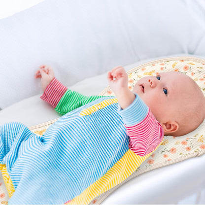 Hahafelt 3 Pcs Changing Pad Liners Fits in Peanut Shape Changing Pad Waterproof Diaper Mats Organic Cotton Peanut Mats are Warm on Baby's Back, Washable Reusable (Starry Style,Multicolor)