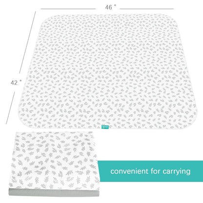 Splat Mat 2 Pack for Under High Chair & Arts & Crafts & Eating Mess, Waterproof 42''×46'' Baby Playtime Anti-Slip High Chair Mat for Floor or Table, Reusable & Portable Splash Mat