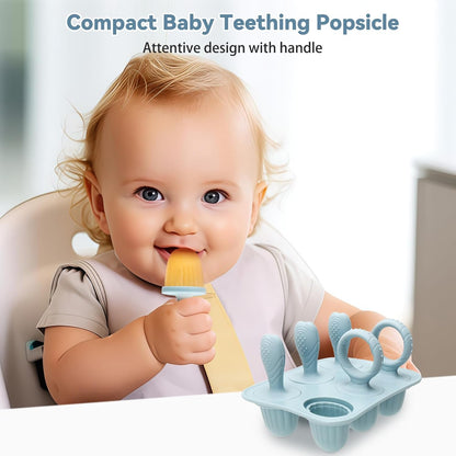 Silicone Toddlers Popsicle Molds with Sticks, 2Packs Mini Popsicles Molds for Baby Breastmilk Popsicle Molds for Teething Relief, Frozen Treats Maker Popsicle Maker Ice Pop Mold for Babies Kids